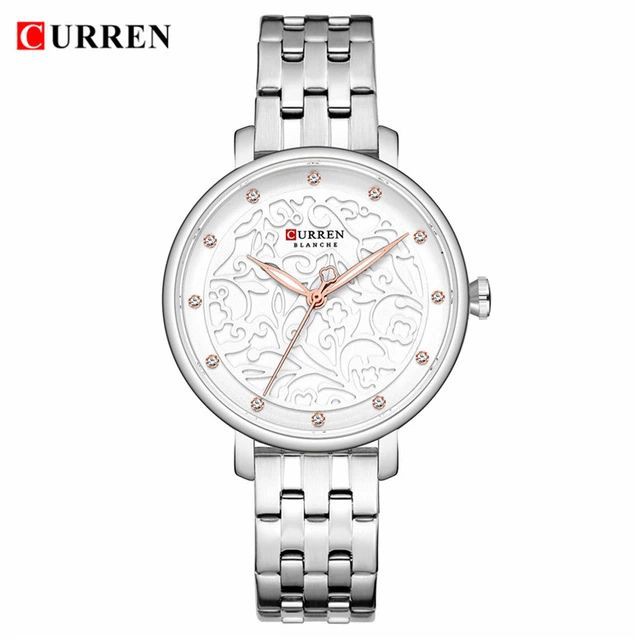 CURREN 9046 Jam Tangan Wanita Analog Tali Kulit WK-SBY