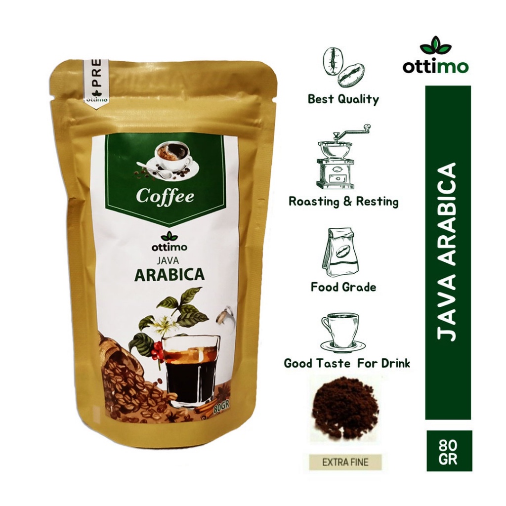 

kopi bubuk asli paling enak / kopi hitam / kopi bubuk arabika / Kopi ottimo kemasan 80gr
