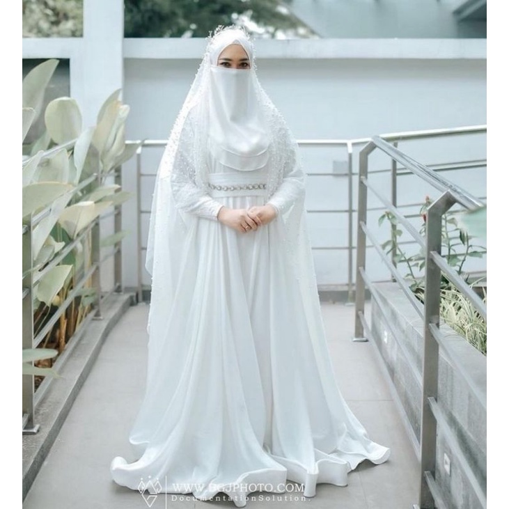 gaun pengantin muslimah syari gaun walimah gaun akad wedding dress muslimah syar'i