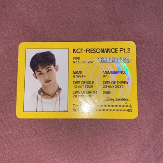 WINWIN ID CARD DEPARTURE NCT OFFICIAL [SOLD]