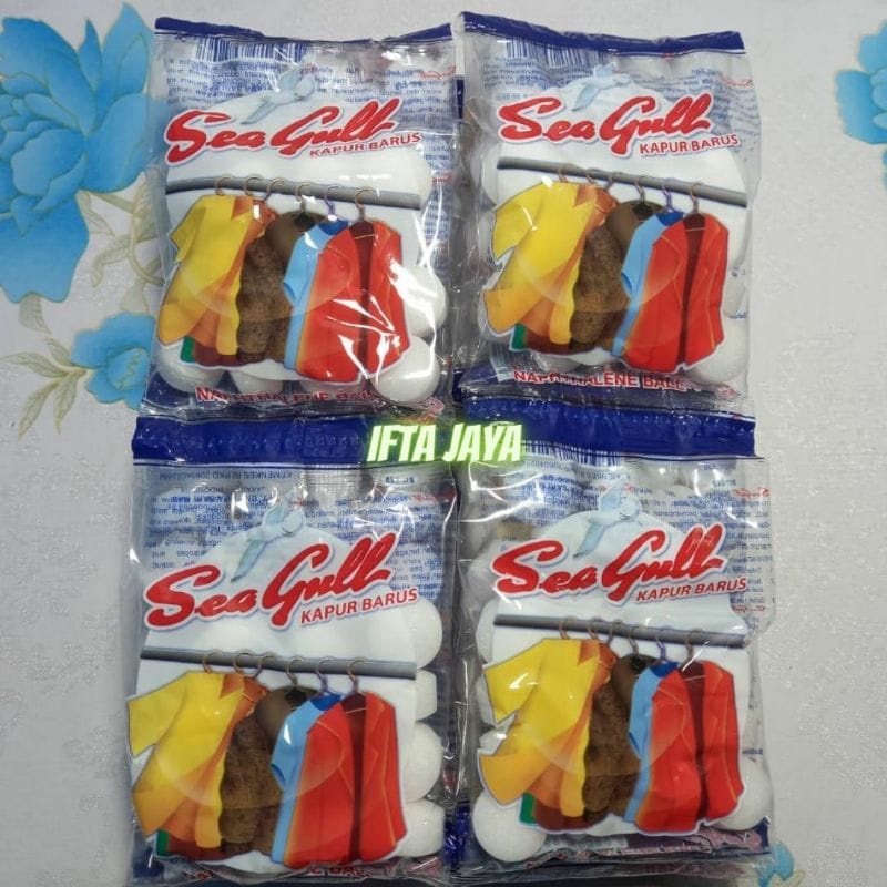 Kamper Seagull 25gr anti penghilang bau Naphthalene toilet ball ( PUTIH )