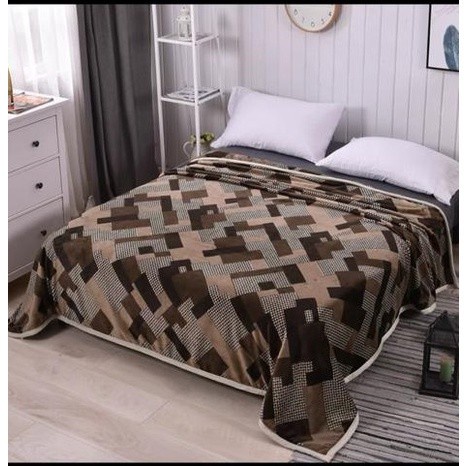 Selimut Dewasa SELIMUT BULU TEBAL UK 200X230 LIST / SELIMUT JUMBO NEW - ABSTRAK PIXXEL(N6J7) TERMURA