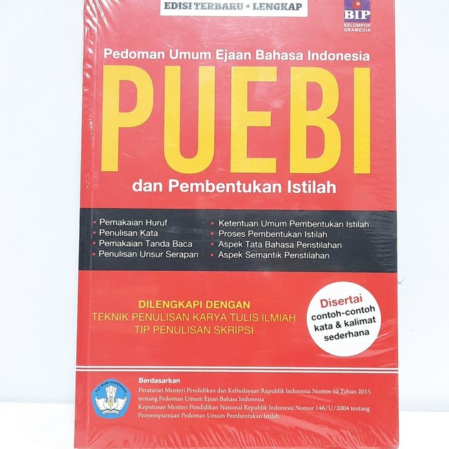 Gramedia Makassar - Pedoman Umum Ejaan Bahasa Indonesia (Puebi) Dan Pembentukan Istilah