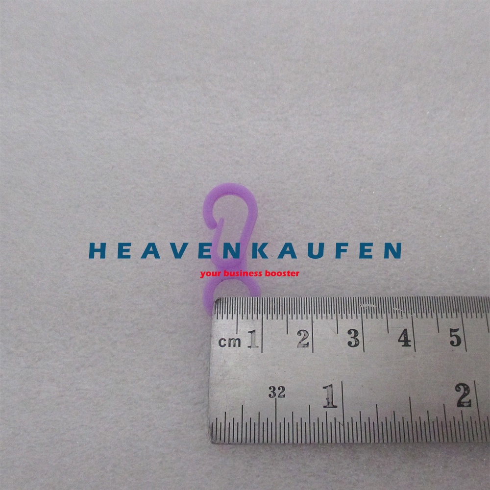 Kait Pengait Plastik Untuk Strap Masker Lanyard Dll Panjang 3 cm Lebar Lubang 7 mm Harga Per Lusin