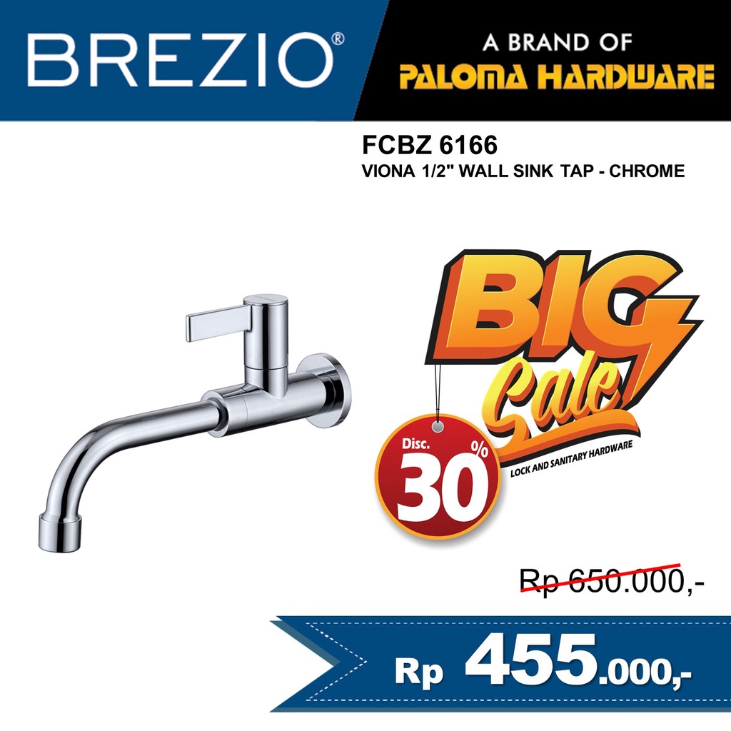 BREZIO FCBZ 6166 Keran Wastafel Sink Cuci Tangan Dapur Tembok Kran Air