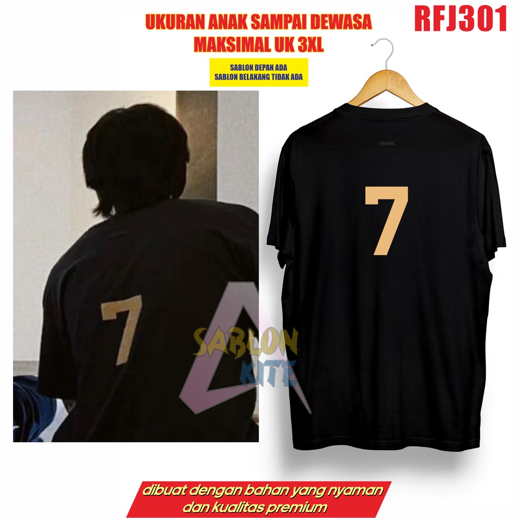 MURAH!!! KAOS NAMJOON RM TUJUH 7 RFJ301 UP TO 3XL