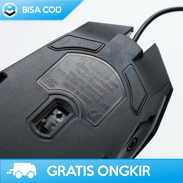 MOUSE GAMING LED RGB OPTICAL PLUG AND PLAY DESAIN FUTURISTIK TAFFWARE