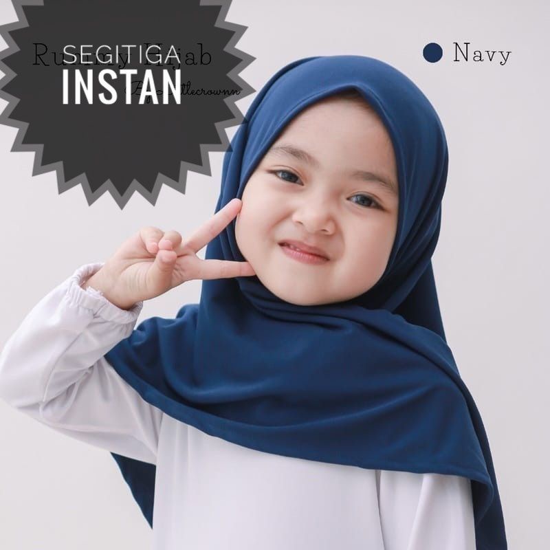 Jilbab segitiga instan / kerudung pashmina anak 3-6thn