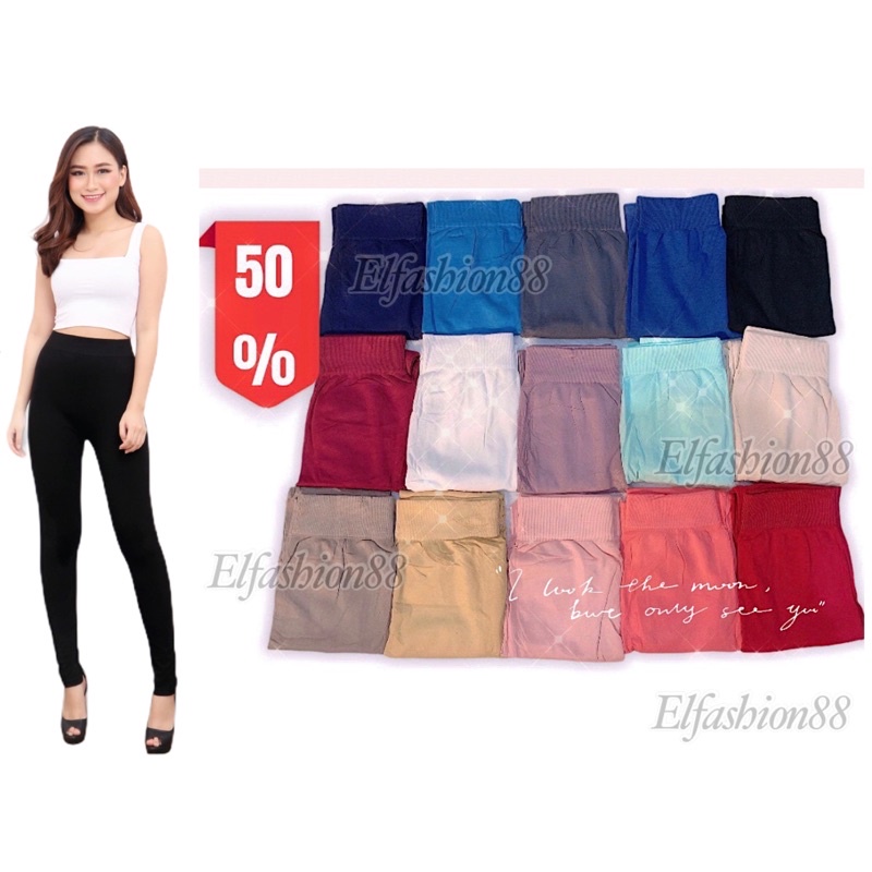 Harga PROMO Legging Polos Highwaist Fit to S-XXL