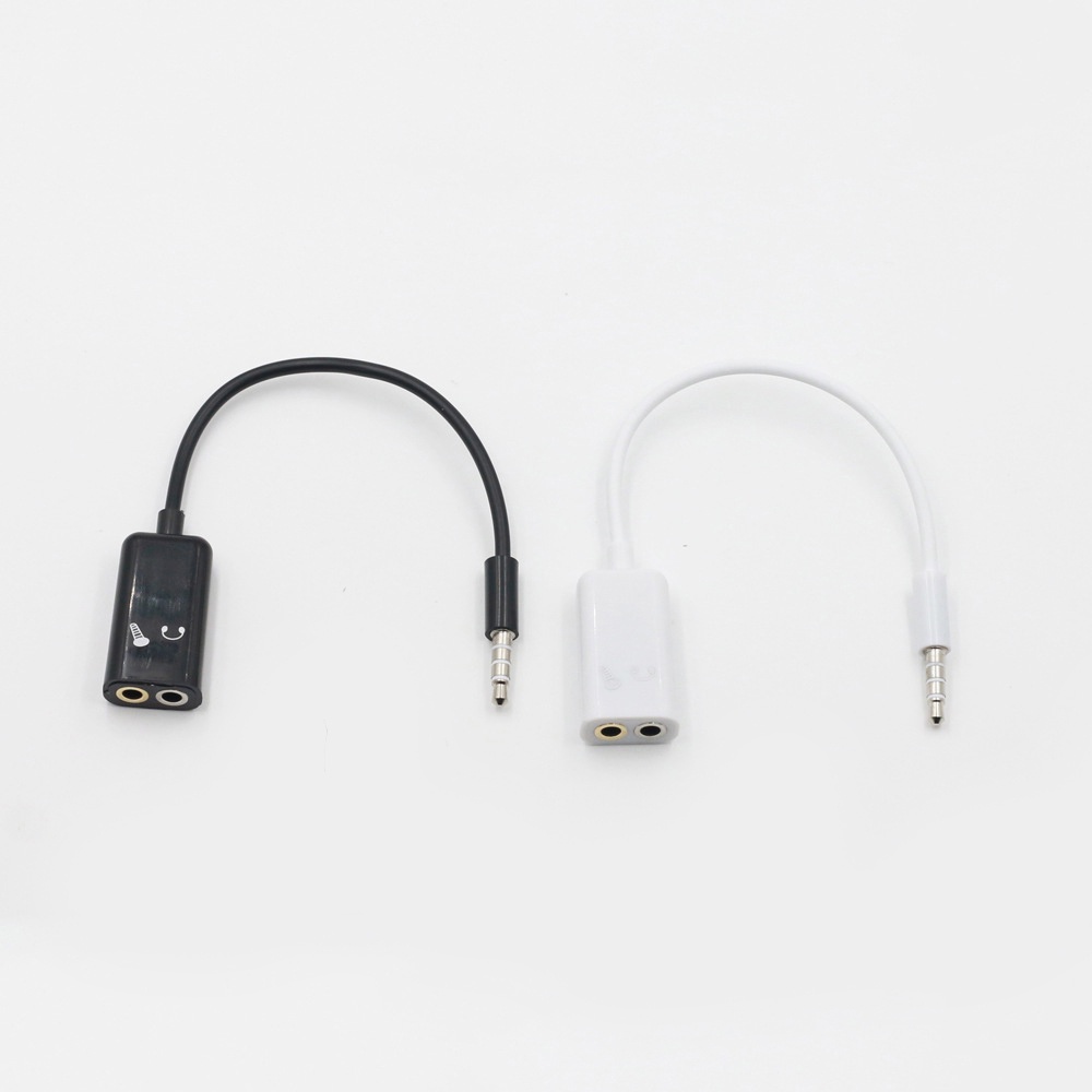 Adaptor Jack Audio 3.5mm 2in1 Untuk Aksesoris Headphone