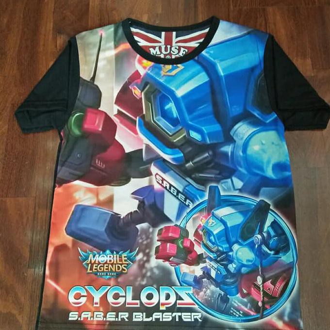 Kaos Baju Distro Fullprint 3D Anak-Anak Mobile Legends Cyclops - ,