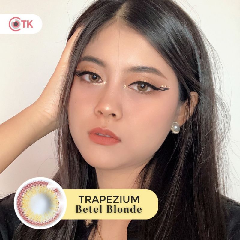 Softlens TRAPEZIUM 14.5 MM BETEL BLONDE MINUS -0.50 S.D -6.00 by CTK