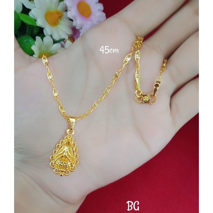 Kalung aksesoris/perhiasan wanita emas muda kadar 35%