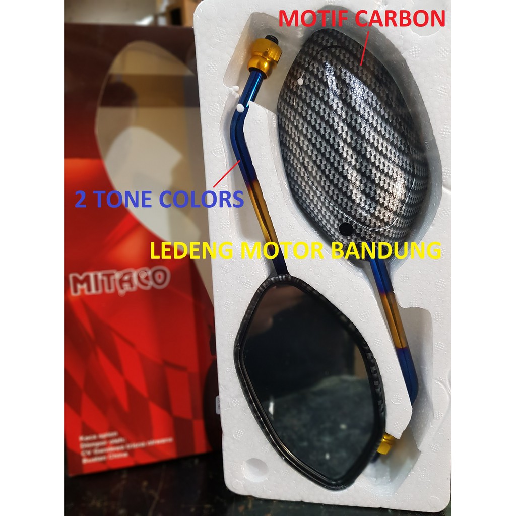 Kaca Spion Motif Carbon Variasi 2 Tone Colors Motor Honda