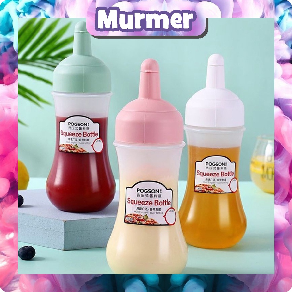 Murmerofficial Botol Saus / Botol Minyak / Botol Kecap Saos Portable 350ml Bahan Plastik R694 R697