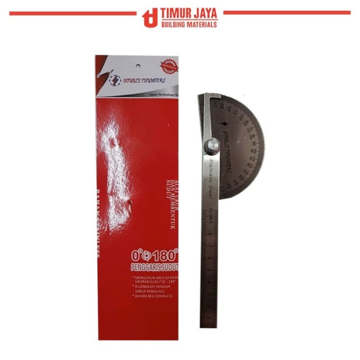 

THUNDER Penggaris Protractor Stainless Busur Derajat 10 cm half Round