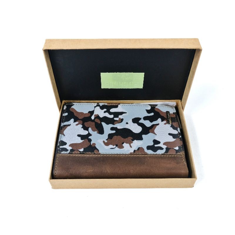 Dompet Hush Puppies Jungle Passport Holder Grey Original