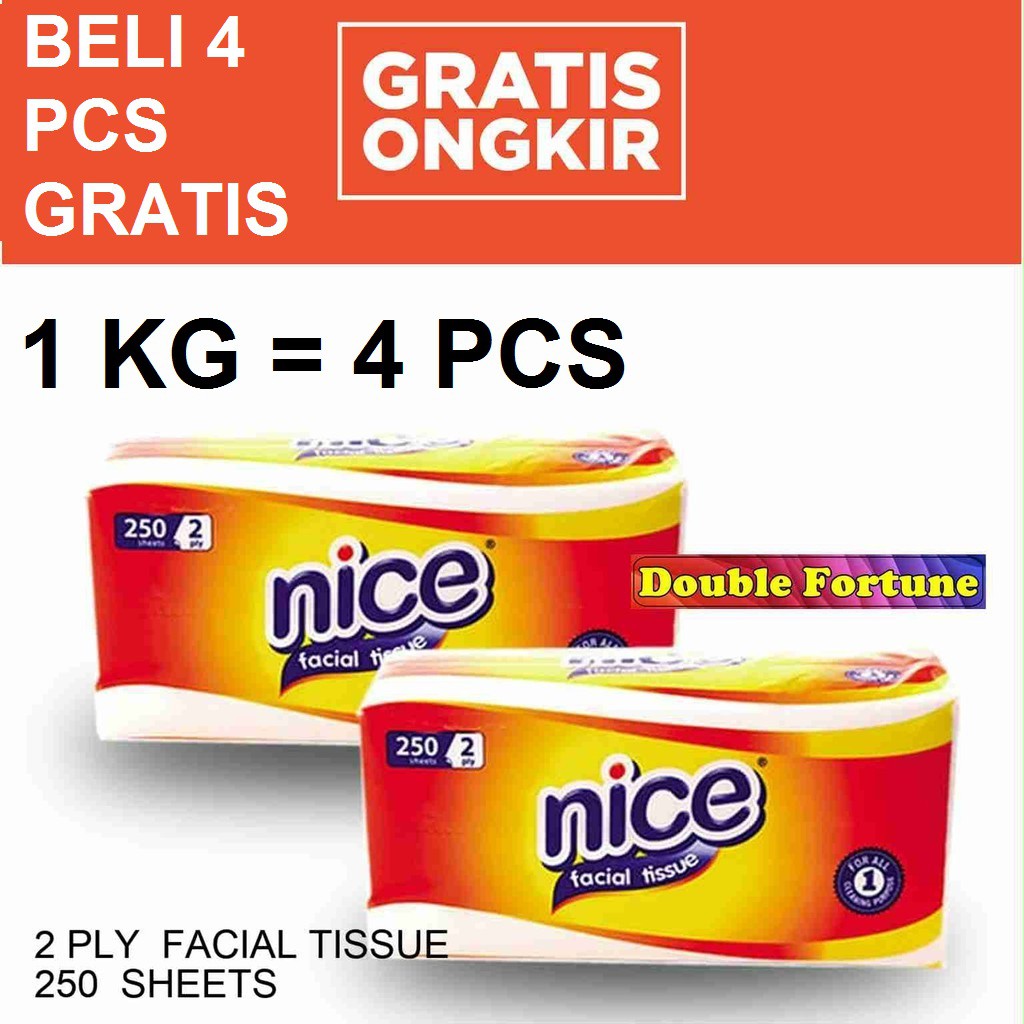 TISSUE NICE FACIAL 250 SHEETS TISU MUKA TISSU