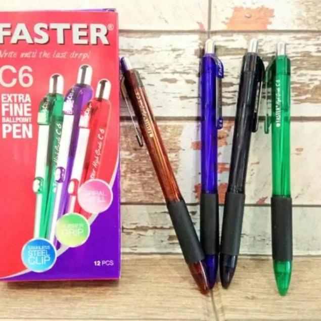 

✥ Bolpen Faster C6 isi 12pcs ➢
