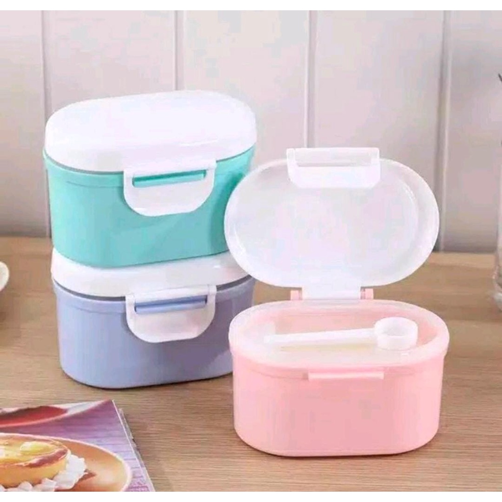 TERMURAH [ 400 ML KECIL ] TEMPAT SUSU BUBUK BAYI / KOTAK SUSU KECIL / WADAH KOTAK SUSU BUBUK / MILK 