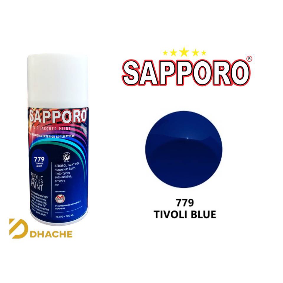 Cat Semprot TIVOLI BLUE 779 BIRU Sapporo Spray Pylox Pilox 300cc