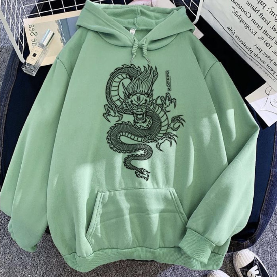 Dragon Jumper Hoodie II Sweater Hoodie Anime II Sweter Oblong Topi II SIZE M - XL ( Pria &amp; Wanita / Anak &amp; Dewasa )