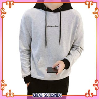 KAOS LENGAN PANJANG PRIA ST.CAMPUS SWEATER HOODIE PRIA / JAKET PRIA LENGAN PANJANG