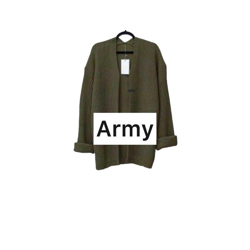 LOOCY Cardy / Cardigan Oversize / Cardigan Wanita-Army