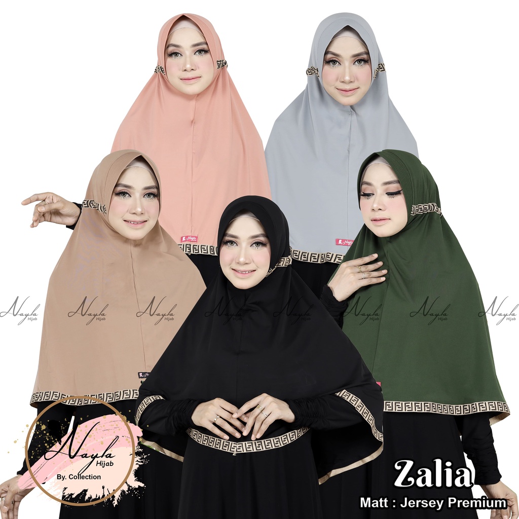 Khimar Instan Serut Zalia Jilbab Bergo  Jersey Super Premium Terbaru dan Termurah  Nayla Hijab