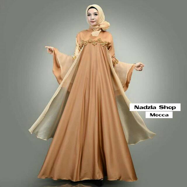 gamis organza dot