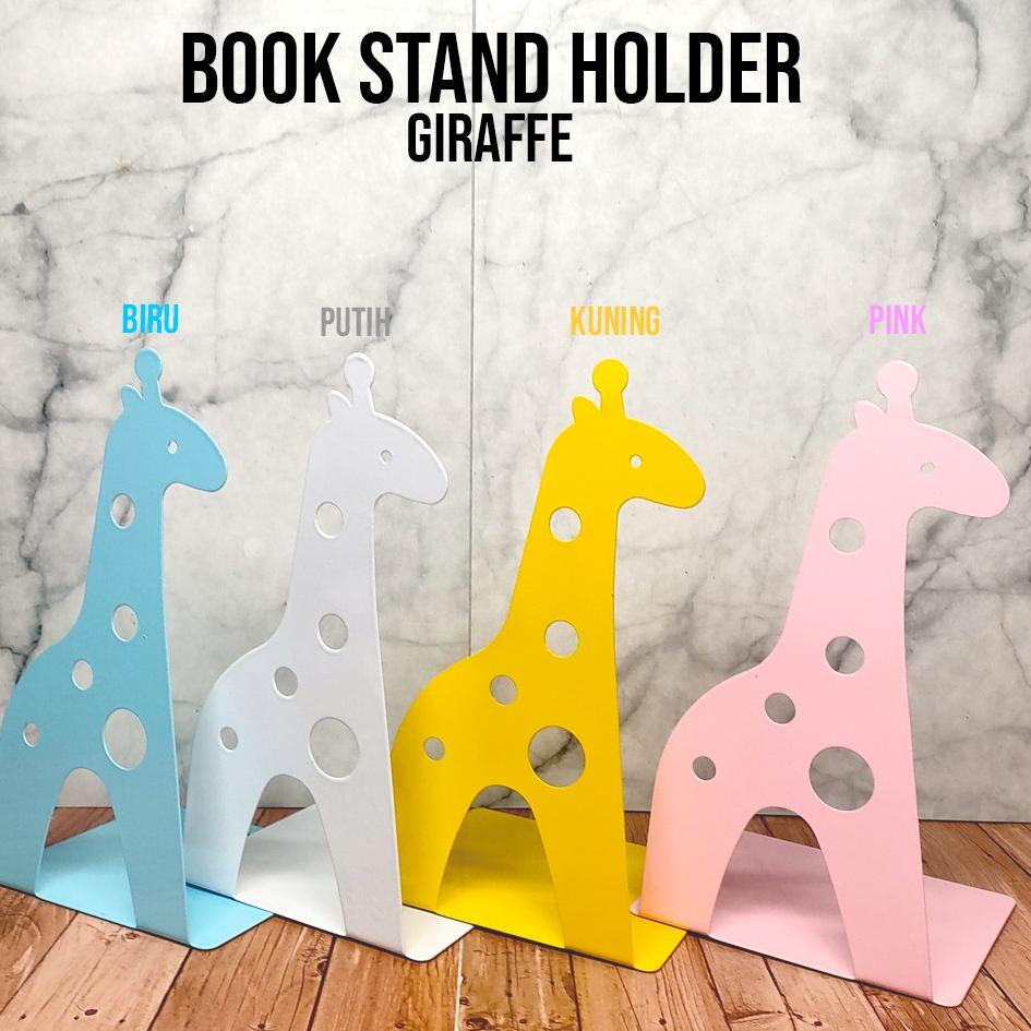 

[PRODUK A8A7K] Book Stand JERAPAH / 2pc Book End / Sandaran buku SET / Penyangga buku / Book stand Fancy Jerapah TET