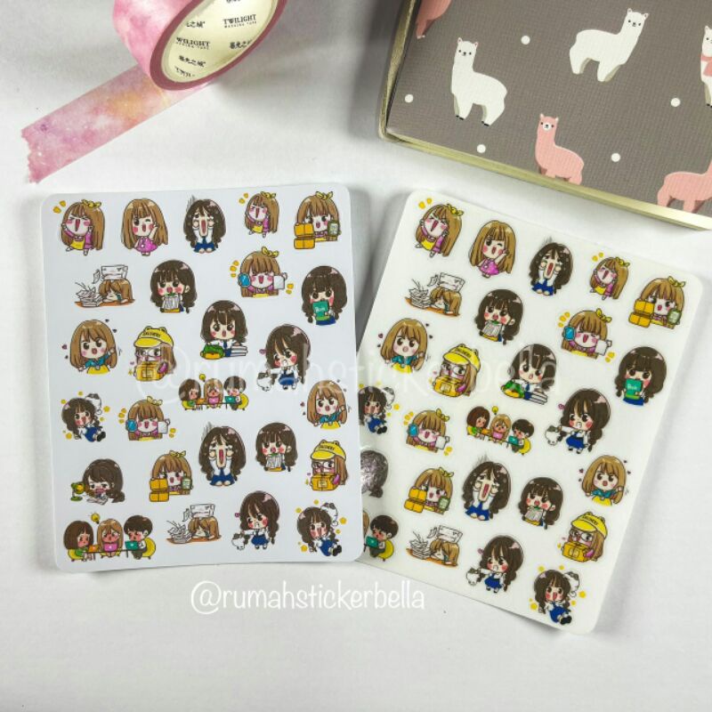 

Working Hard Girl Sticker