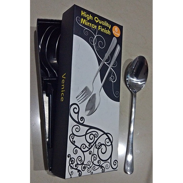 Big Sale!! Sendok Garpu Venice Mirror / Finish Stainless Tebal Kualitas Terbaik