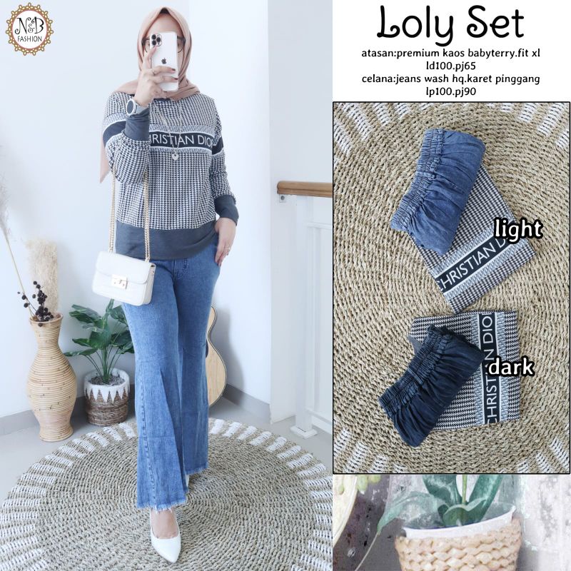 Loly Set Ori N&B Fashion