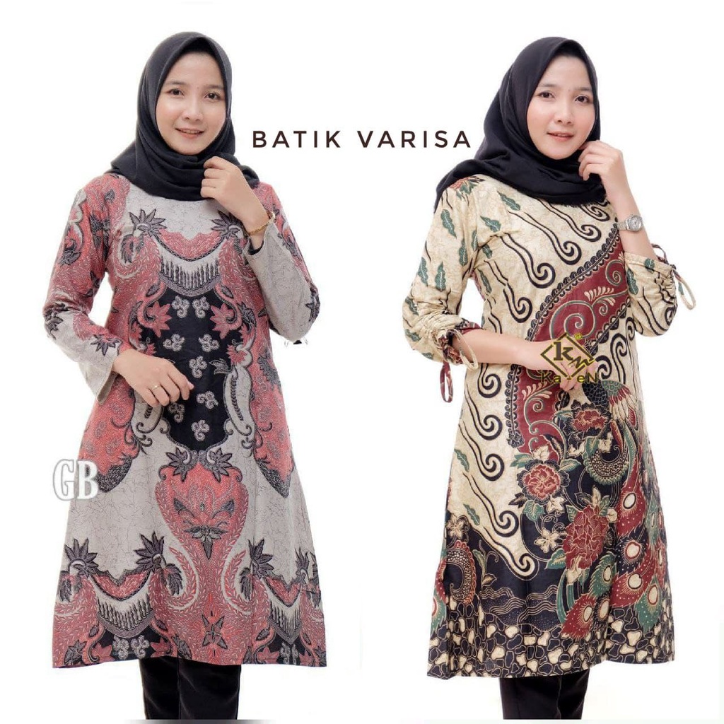 TUNIK BATIK JUMBO Batik Klasik Motif Unik Atasan Batik Kantor Katun M L XL XXL JUMBO Terbaru