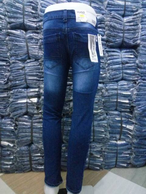 Celana panjang jeans stret cowok pria dewasa/slimfit/pensil