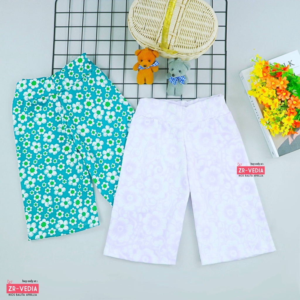Kulot Motif uk 6-7 Tahun / Celana Anak Perempuan 3per4 Celana Pendek Pants Adem Cullotes Kiosbalitaaprillia