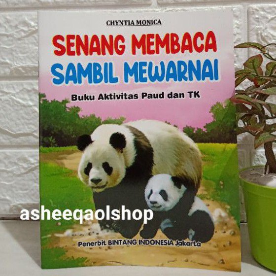 Buku Senang Membaca Sambil Mewarnai Aktivitas Paud Dan TK