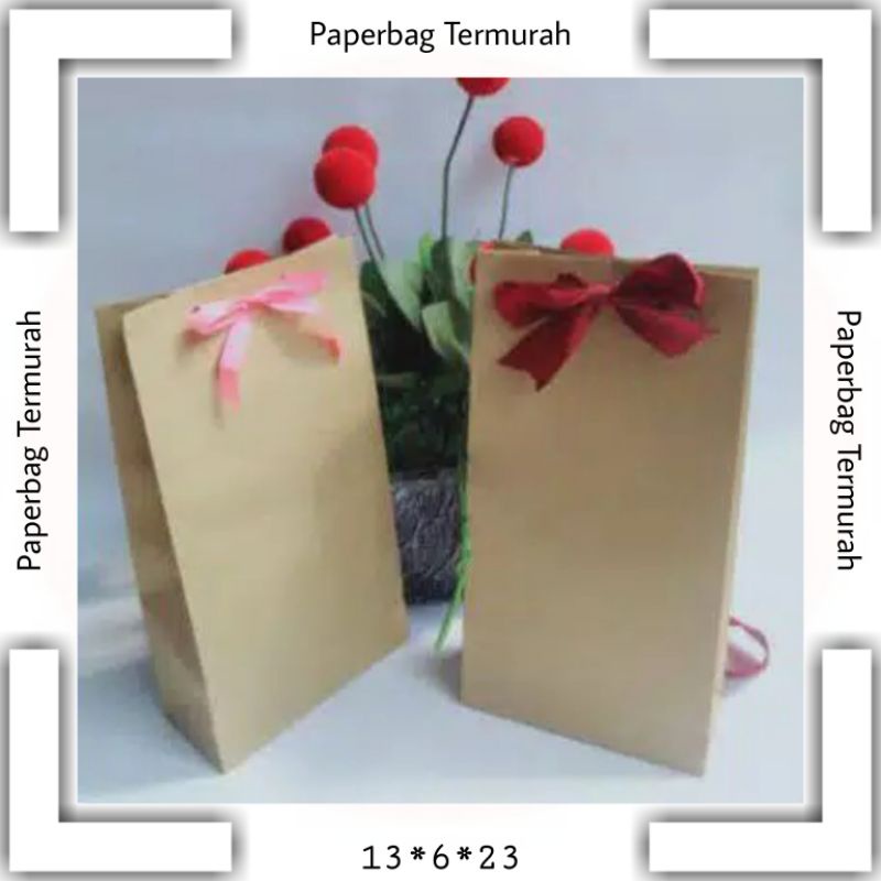 

Papeebag Polosan Tali Pita Cantiikk Size 13*6*23 Tanpa Sablon