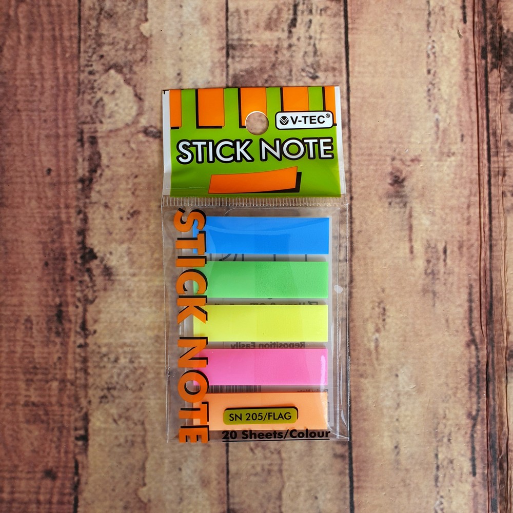 

Sticky Note PET Transparant - Stick Note V-Tec SN 205-Flag - Stick Note 43x12mm - Book Marker Flag