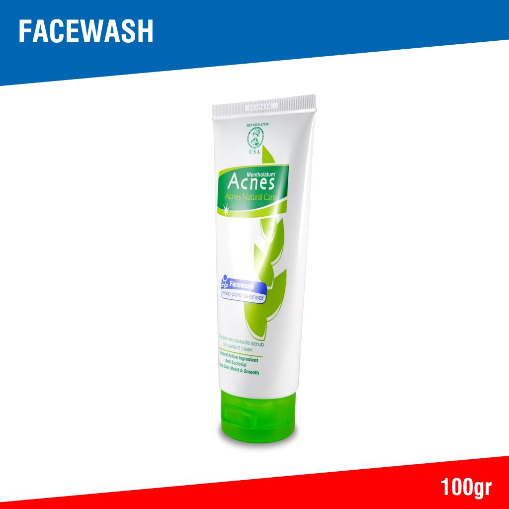 Acnes Natural Care Face Wash Deep Pore Cleanser 100gr