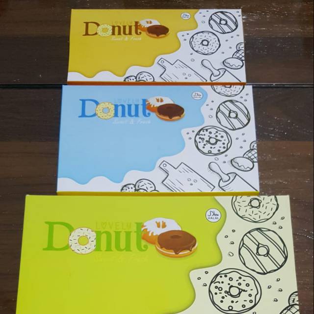 Dus Donat 21x13,5×5 cm // Dus Donat Isi 6 // dus donat laminasi // Packing donat // Dus Usaha Donat 