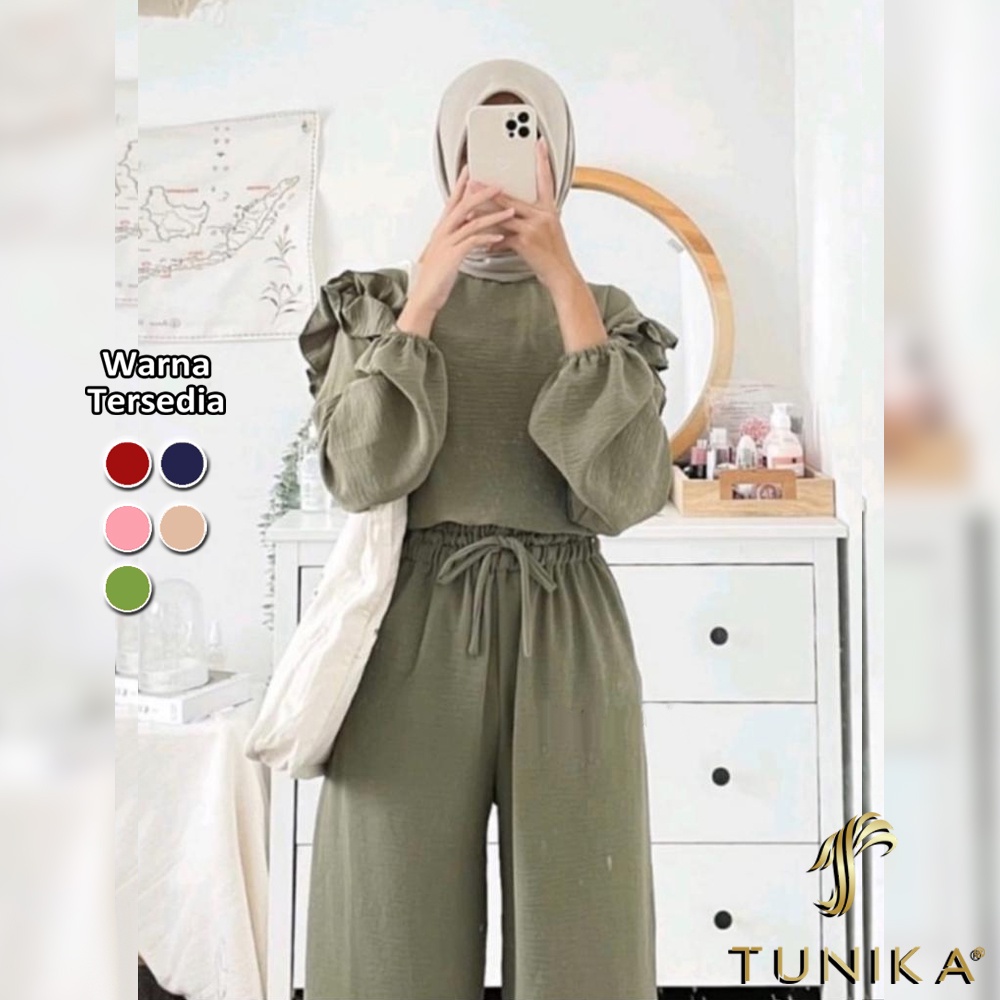 Baju Setelan Wanita Kekinian - One set Wanita - Setelan Tunik - Set Rubas - Tunika