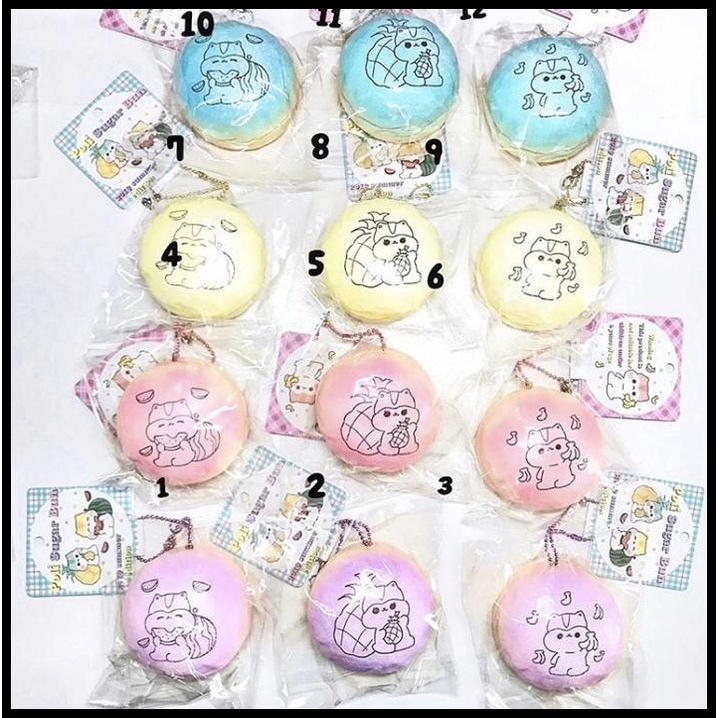 SQUISHY LICENSED KARAKTER fruity poli sugar bun by popular boxes (ORI)