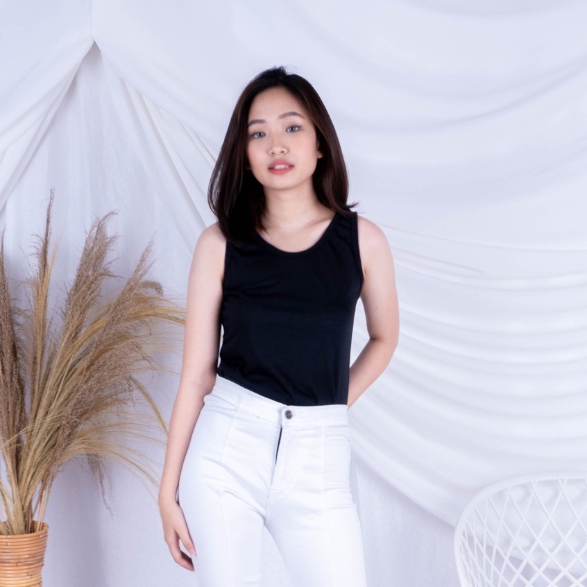 TANGTOP / TANKTOP / TANK TOP Tali Besar L / SINGLET-HITAM L