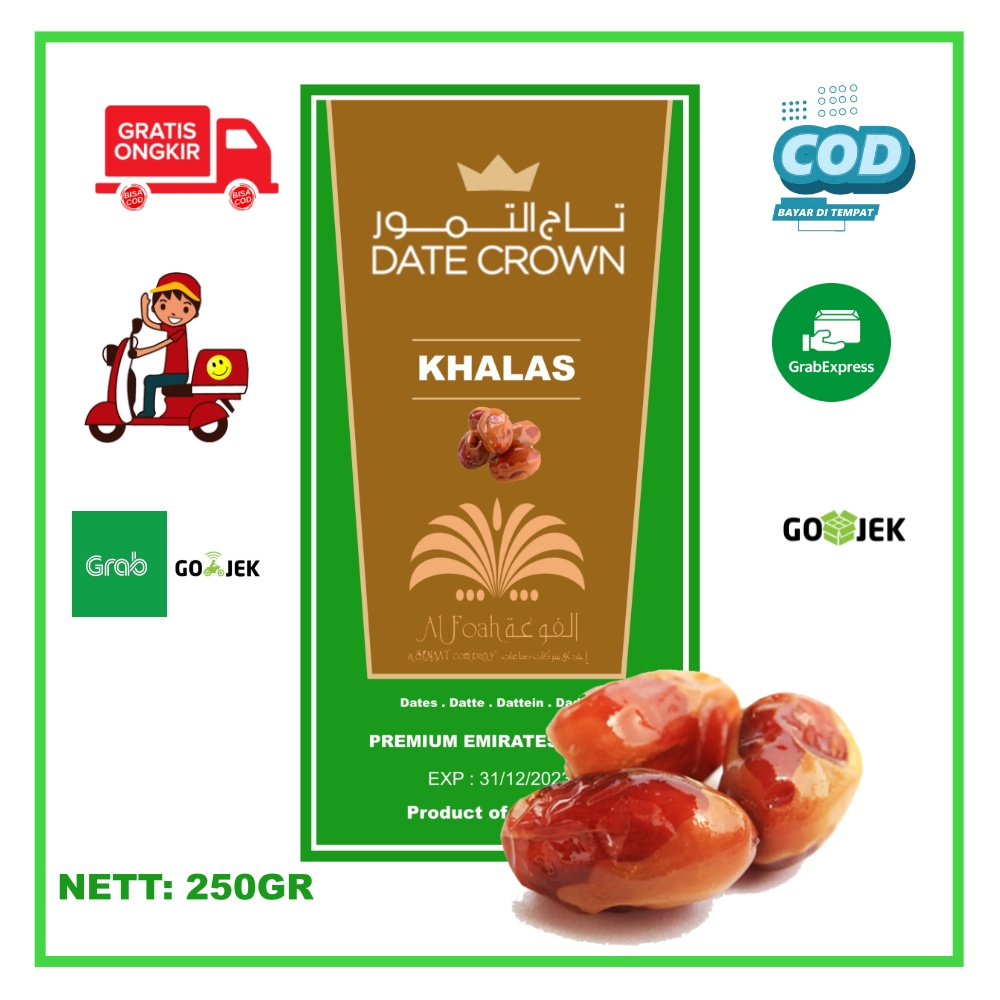 

Kurma khalas premium 250GR original [ KEMASAN DUS ]