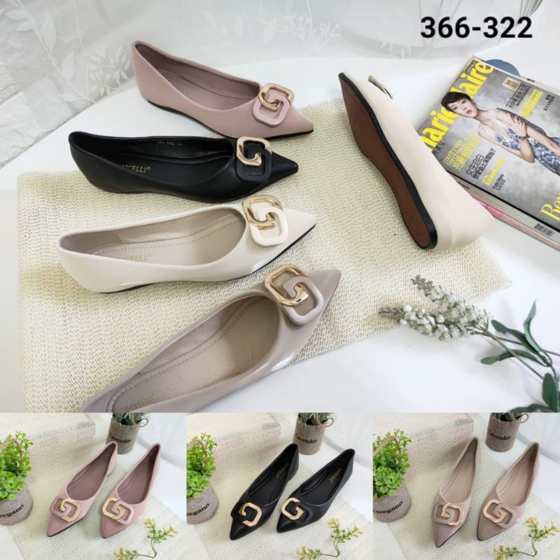 Sepatu flat import wanita/ sepatu flat kerja/ sepatu flat kantor/ sepatu kuliah/ sepatu flat pesta -