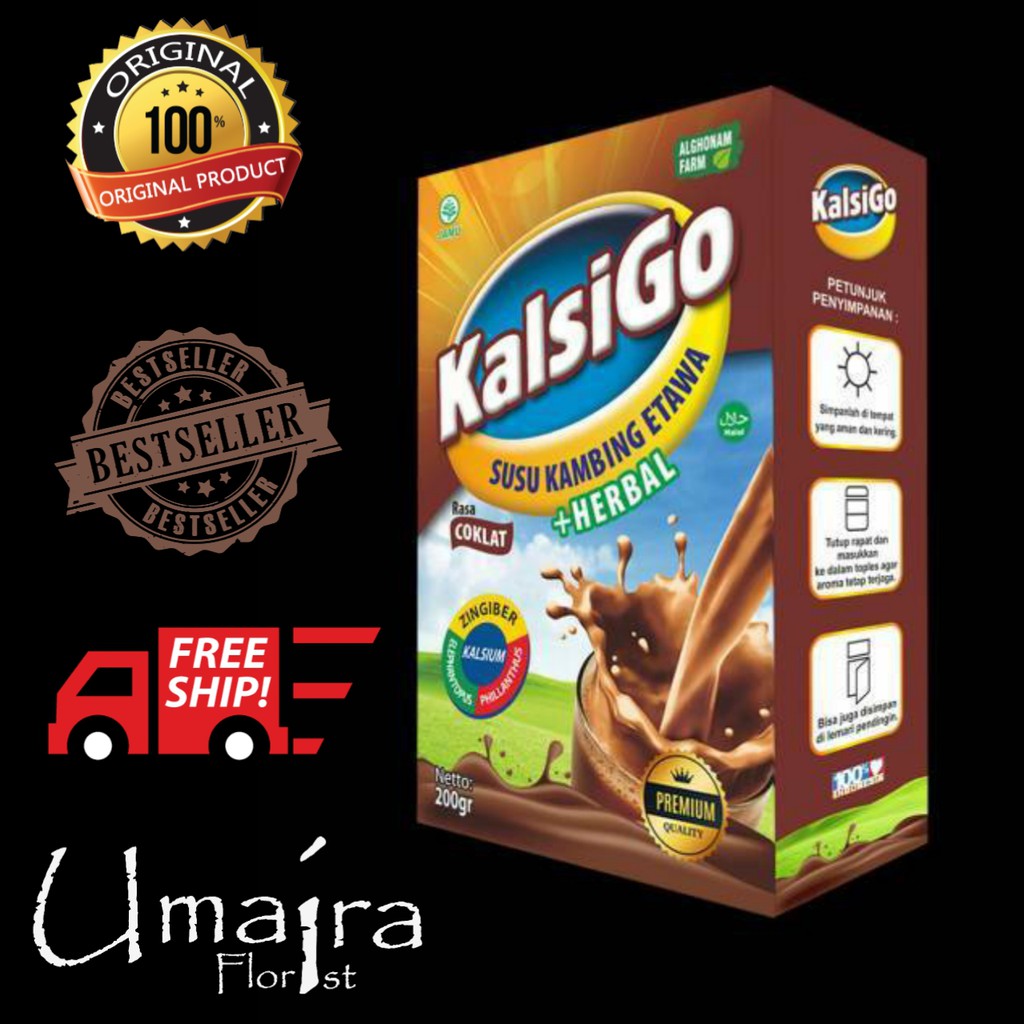 

susu tinggi badan susu kambing kalsigo cokelat herbal 200 gram bisa cod