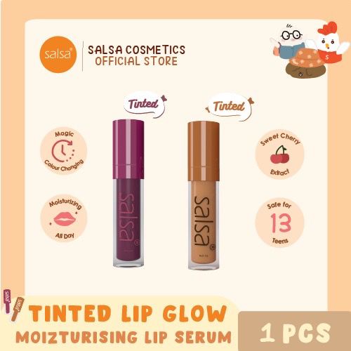 BPOM SALSA Lip Glow Serum Moisturizing Serum Bibir Tinted Colour Changing Mulut Liptin Liptint