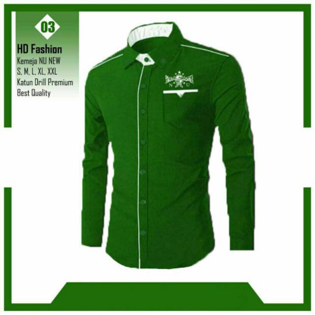 Baju Busana Muslim Pria Lengan Panjang Kemeja NU Lengan Panjang Harga Murah Original Produk